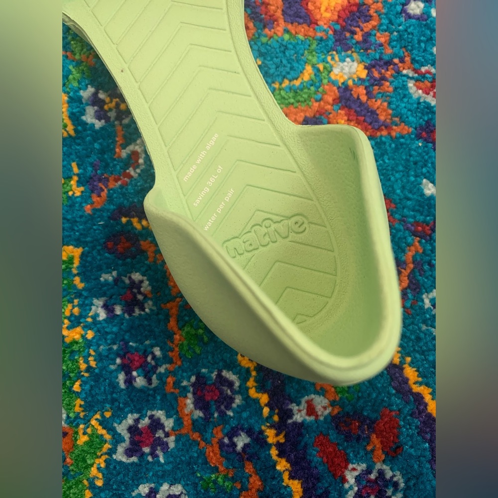Native brand eco flat pointed-toe sea foam green. Made from algae eco! Worn once - Picture 3 of 4